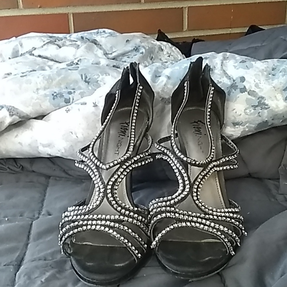 High heeled shoes